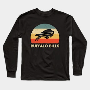 Retro Sunset Buffalo Bills Long Sleeve T-Shirt